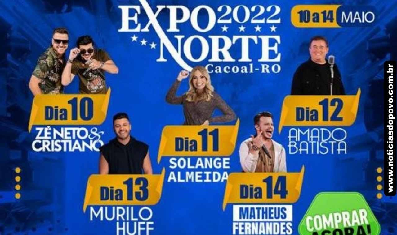 5 grandes shows vão agitar a Exposição Agropecuária de Cacoal