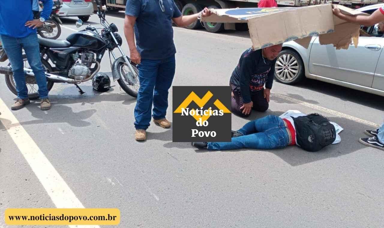 Ji- Paraná (Fotos) - Ao atravessar a Br-364, próximo a ponte mulher sofre grave atropelamento
