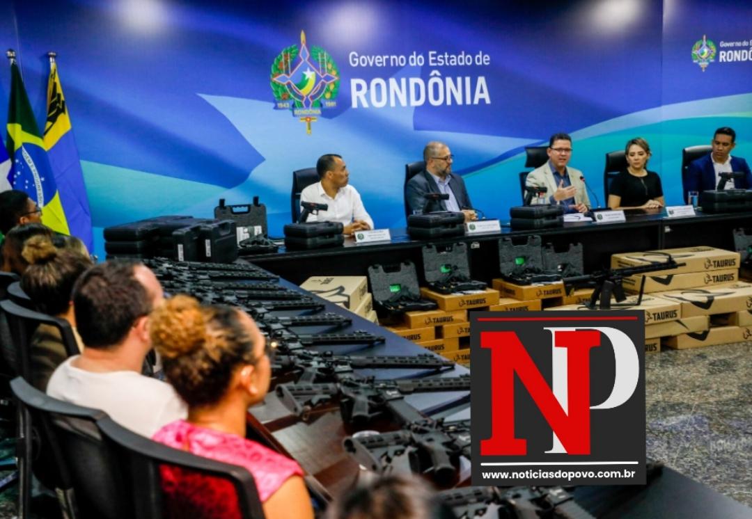Sistema prisional de Rondônia recebe reforço de pistolas e fuzis modernos do Governo do Estado