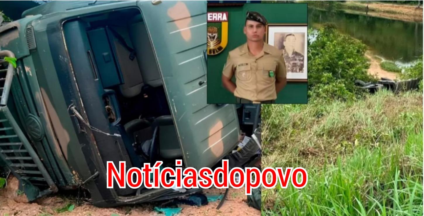 Militar do Exército morre após caminhão cair em ribanceira na BR-364