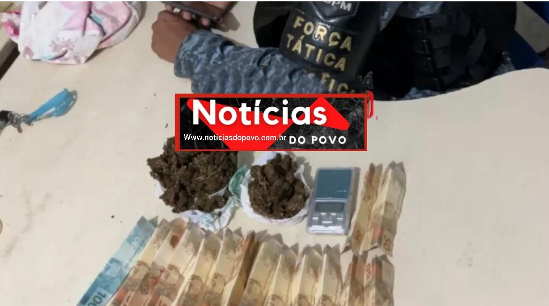 Força Tática apreende drogas.