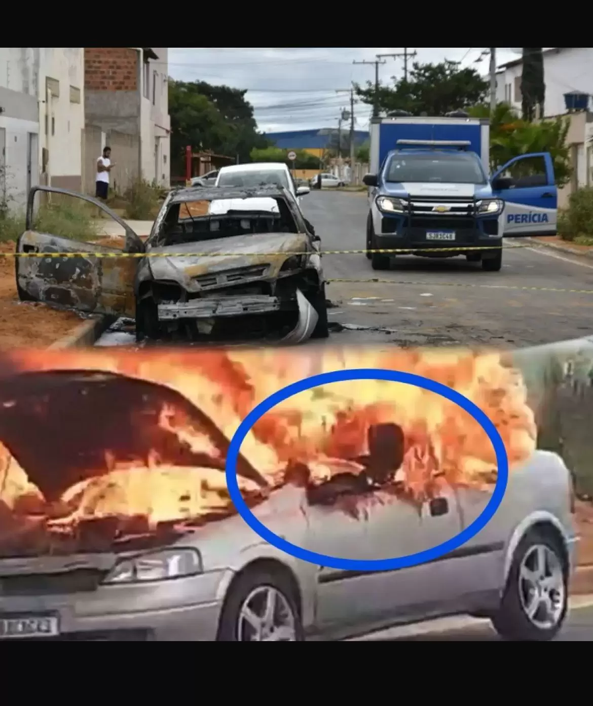 Vídeo:veículo pegar fogo  e Homem morre carbonizado.