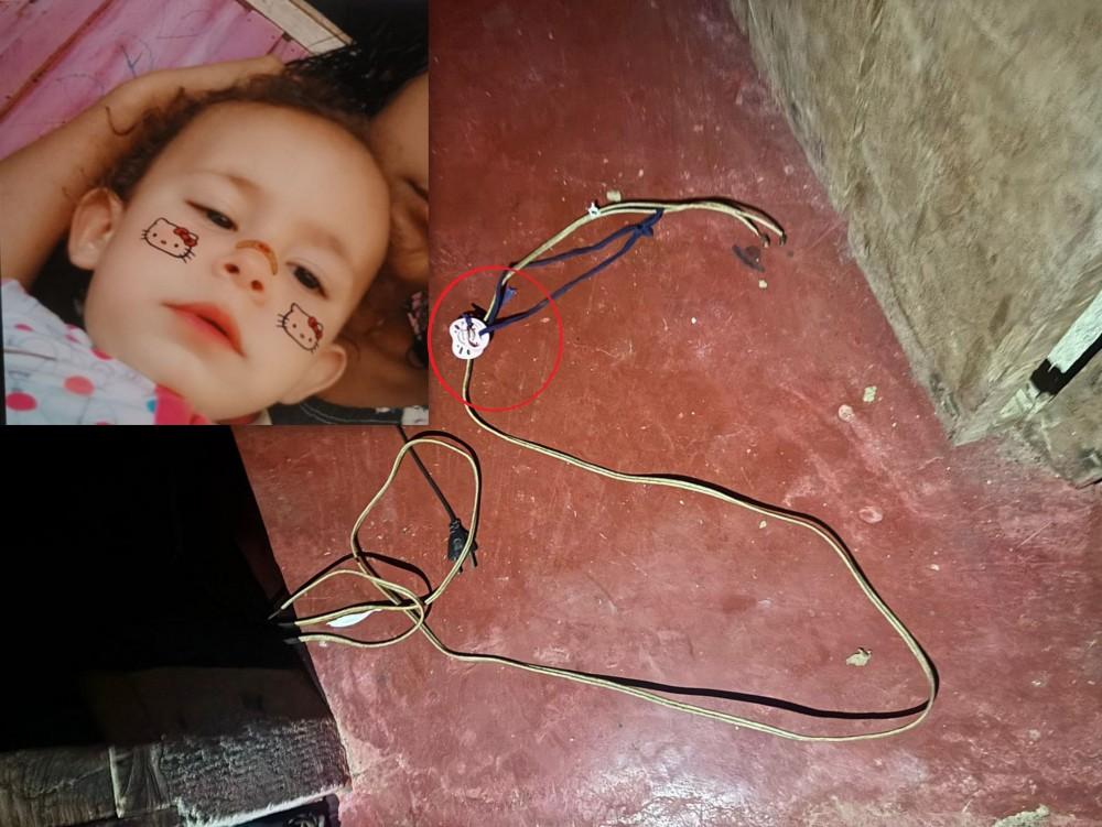 Criança morre eletrocutada.