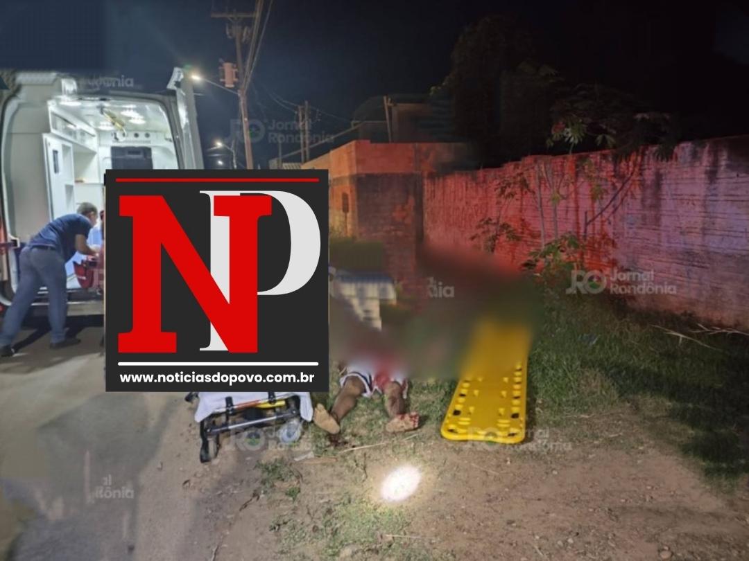 Jovem é morto a tiros .