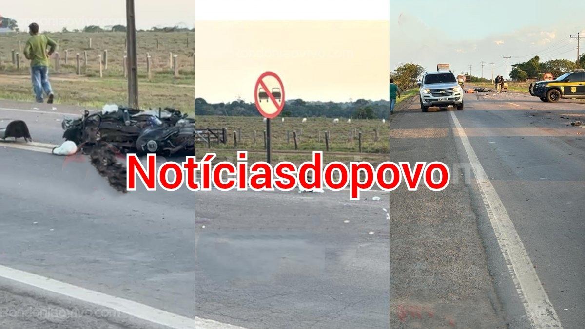 Motociclista tem corpo dilacerado .