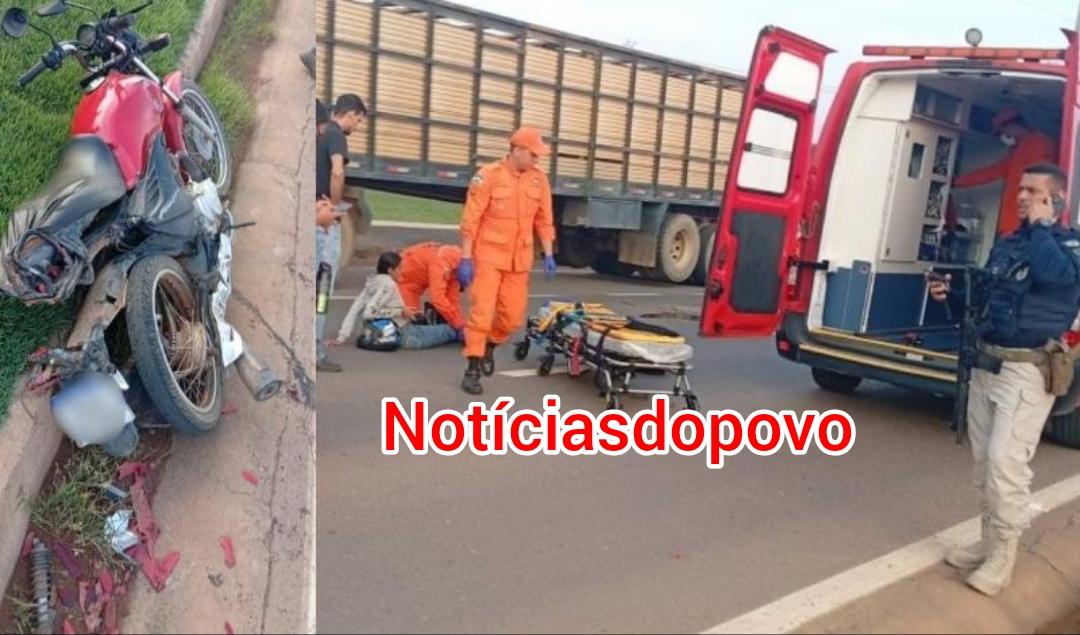 Milagre, Condutora tem moto esmagada.