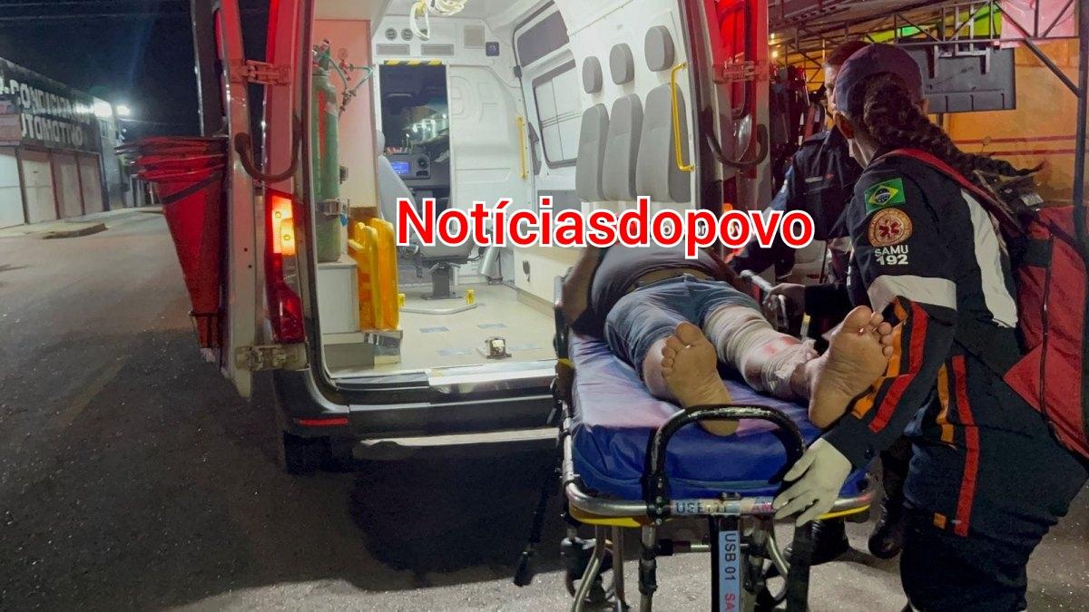 Policial é baleado .