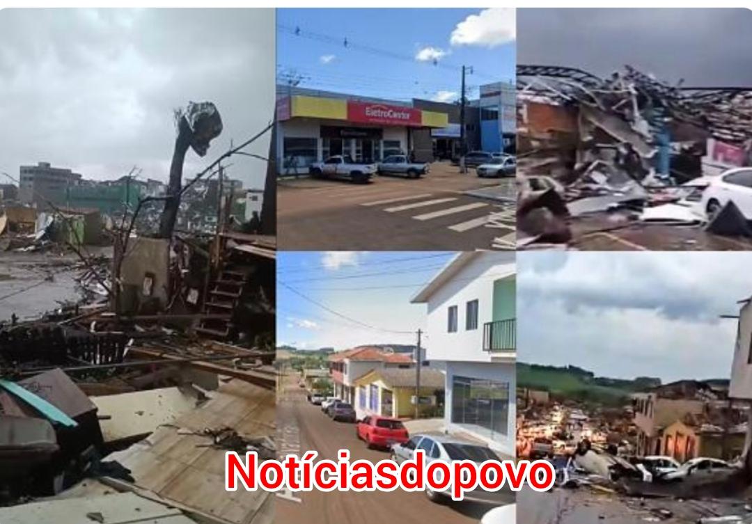 Tornado destrói cidade.