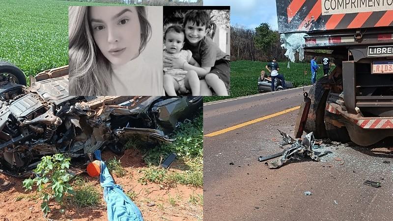 Tragédia: mãe e filhos morre em acidente.