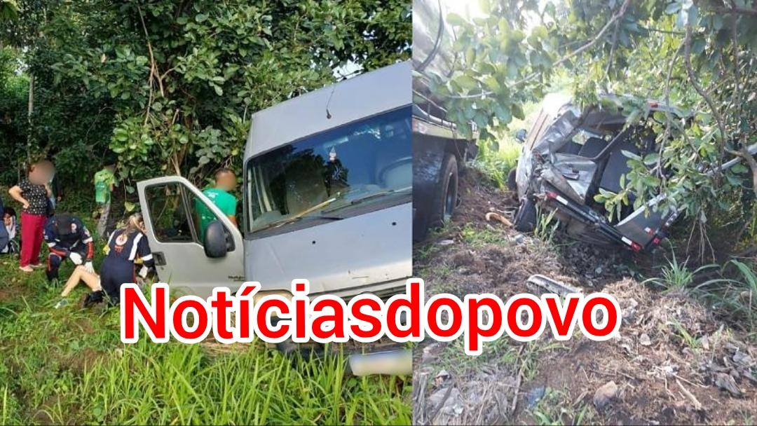 Van do IFRO é atingida por caminhão na BR-364.