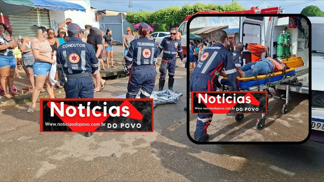 Homem morre e filha fica gravemente ferida.