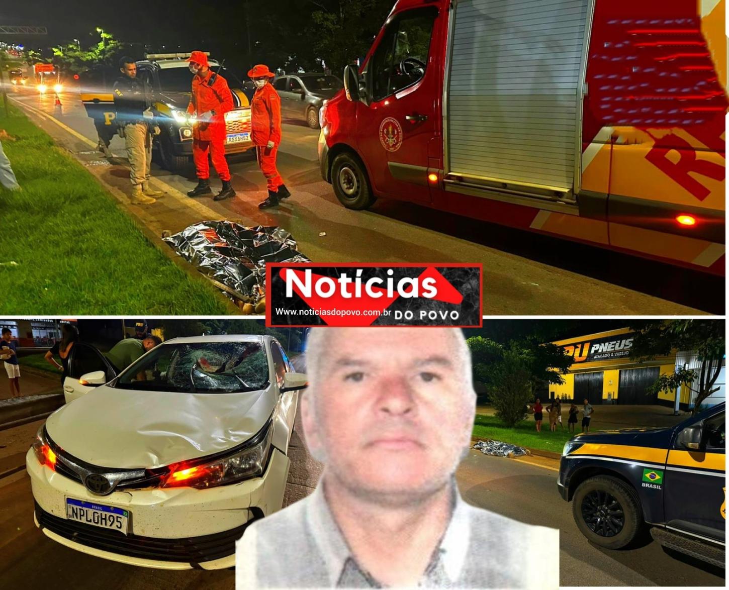 Pedestre morre ao ser atropelado.