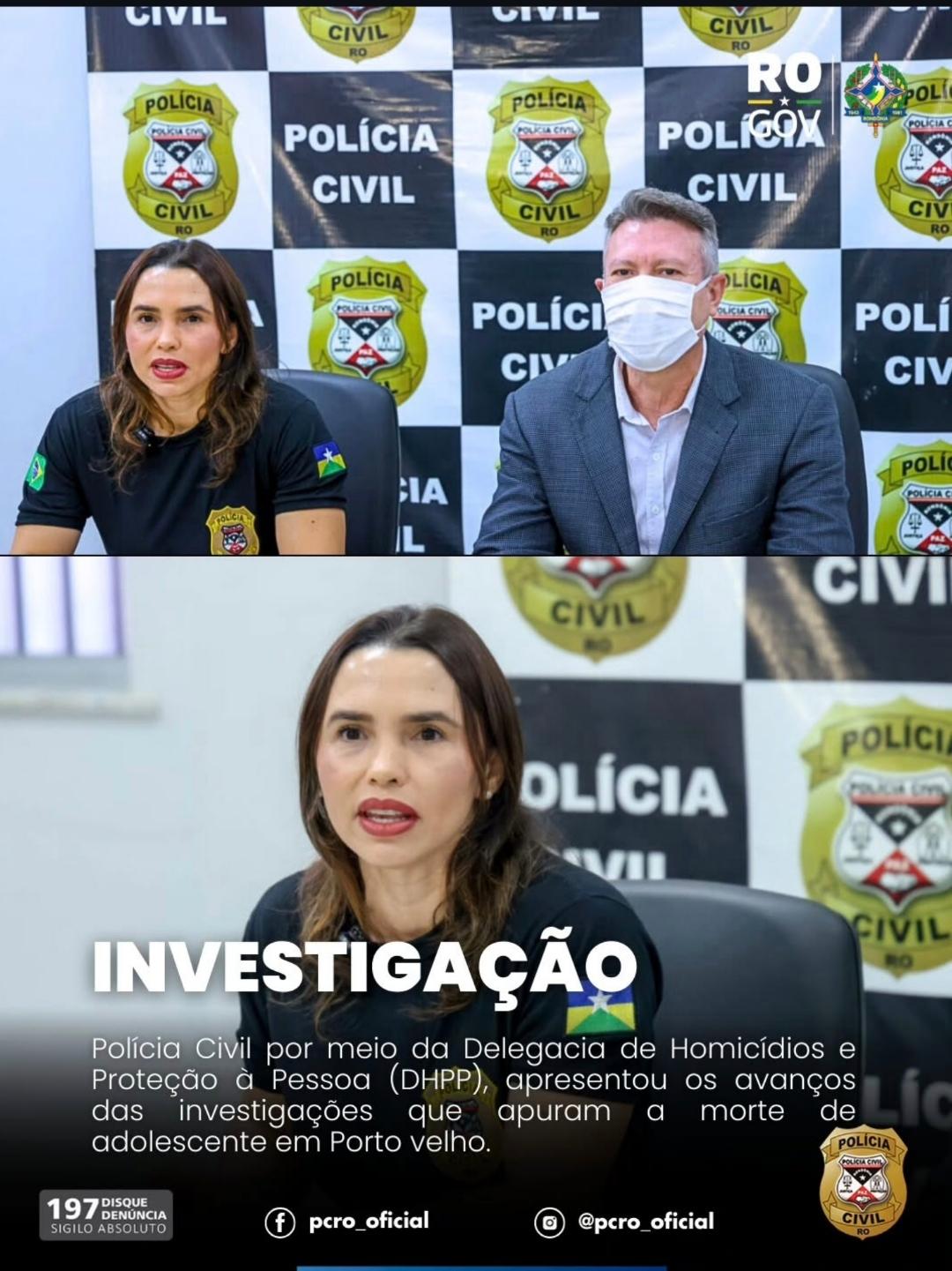 MORTE DE ADOLESCENTE EM PORTO VELHO