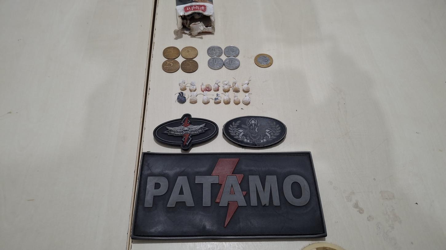 PATAMO prende suspeito por tráfico.