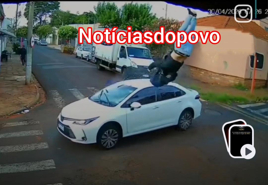 Vídeo.  Motociclista fica gravemente ferido.