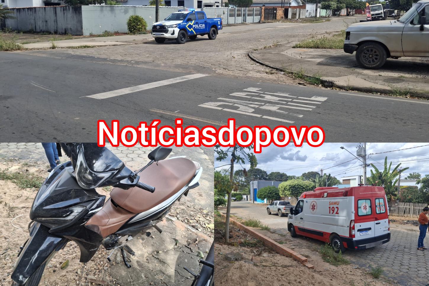 Condutora se assustou e cai no asfalto. 
