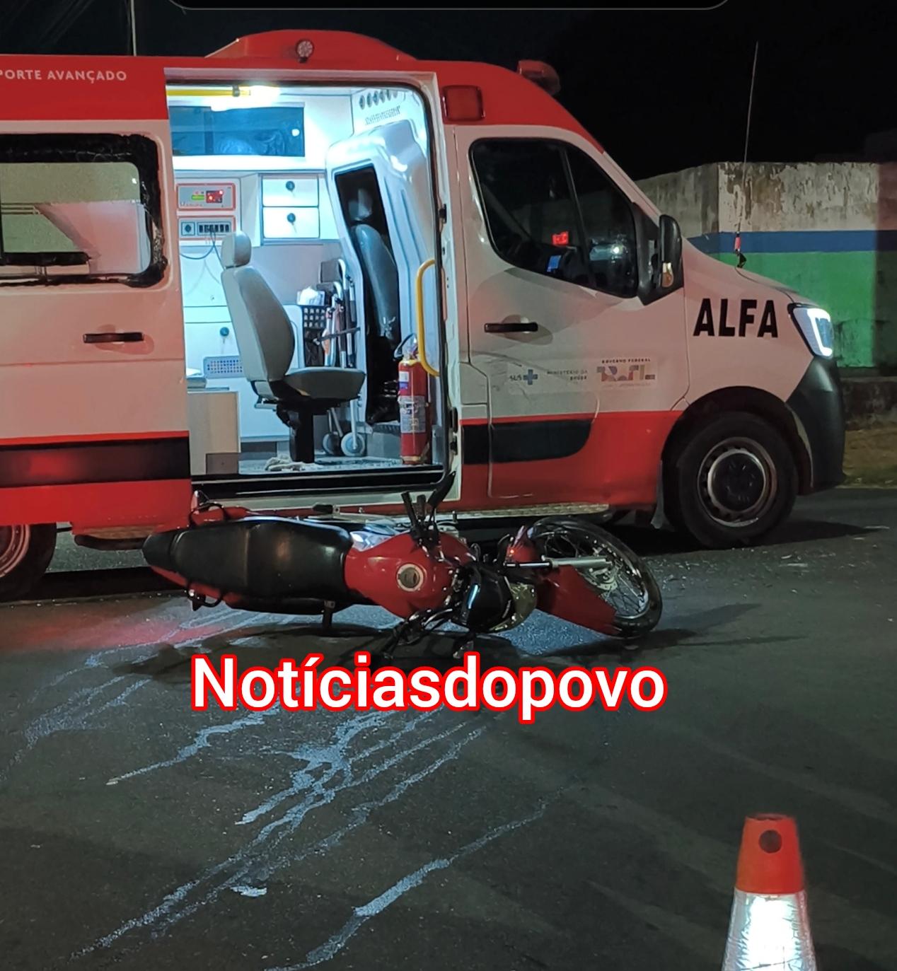  Motociclista fica ferido após colisão com SAMU.