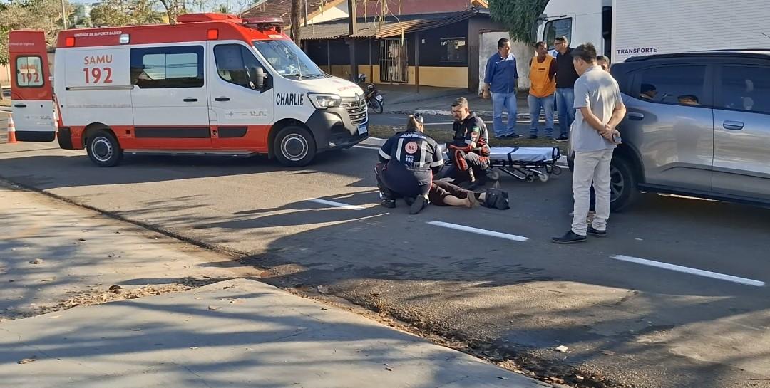Vídeo:acidente entre carro e moto.
