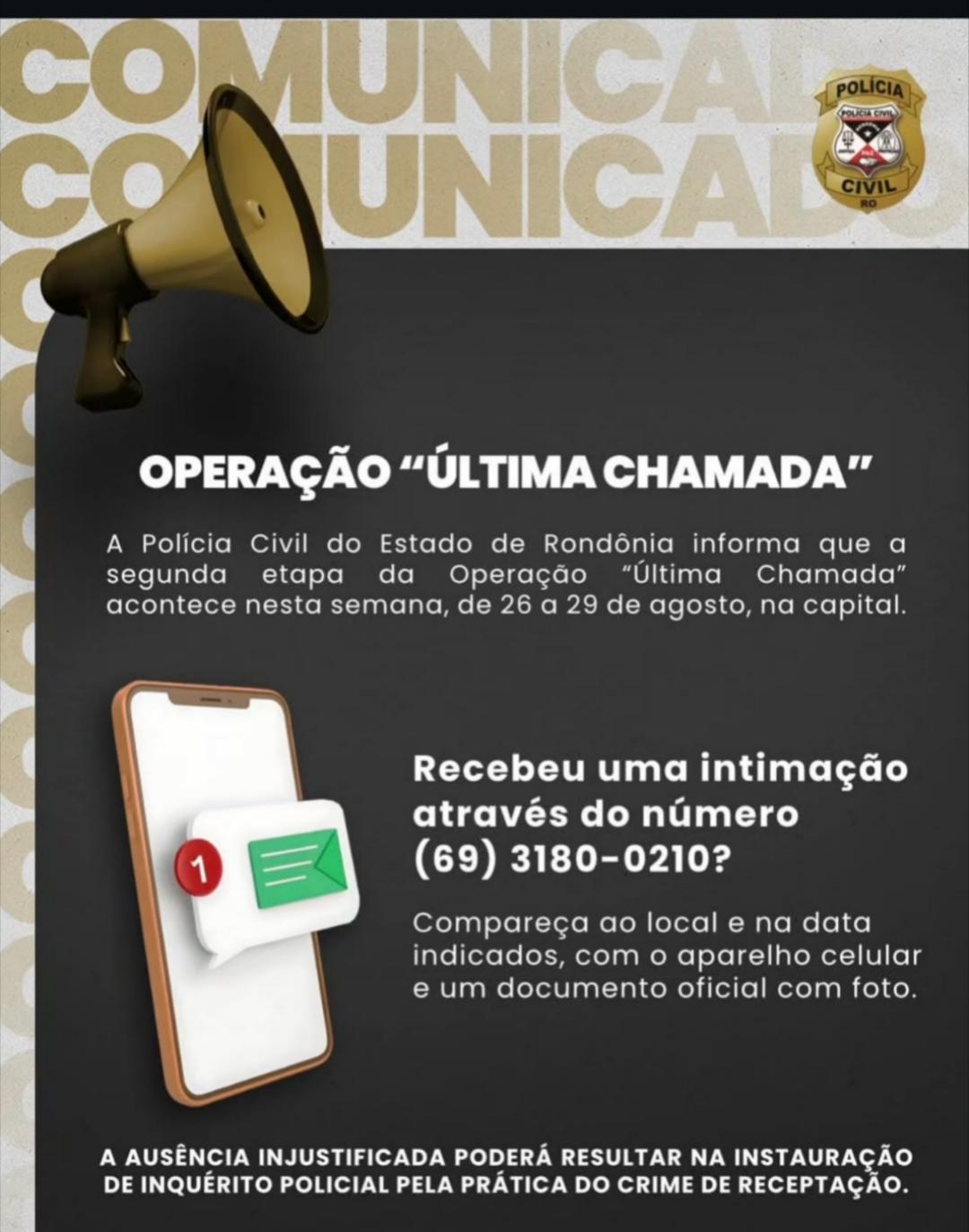 ÚLTIMA CHAMADA