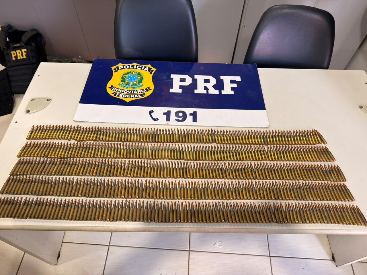   499 munições de fuzil calibre 7.62 mm — considerado de uso restrito são apreendido