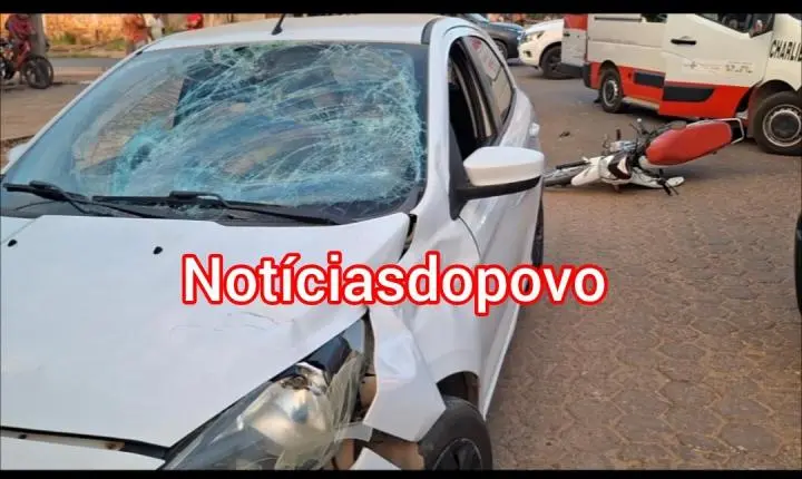 Condutor não respeitou placa de pare é sofre acidente. 