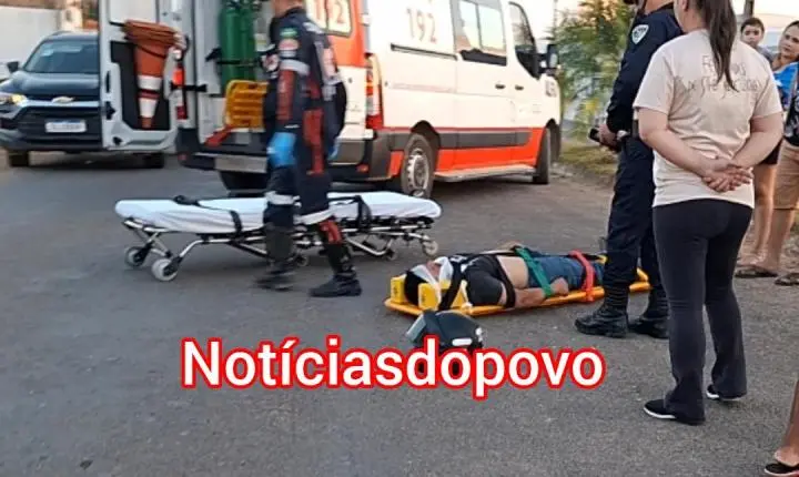 Condutora fica ferido após acidente. 