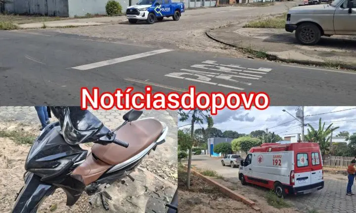 Condutora se assustou e cai no asfalto. 