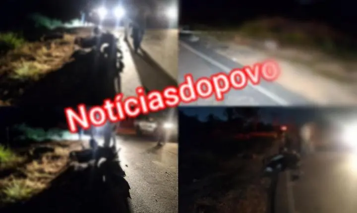 Fatalidade: jovem perde a vida após  colidir em animal. 