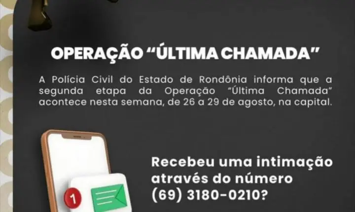 ÚLTIMA CHAMADA