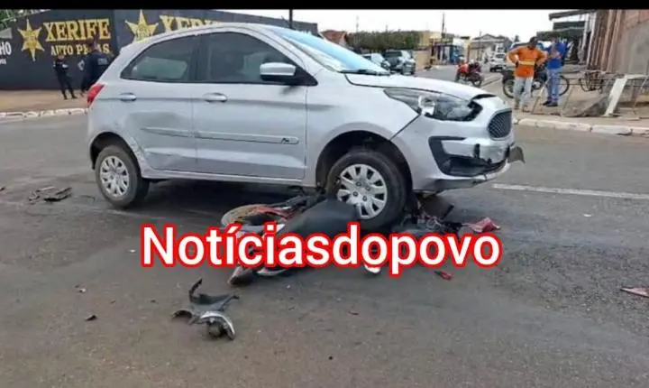 Vídeo:avança preferencial e colidido em motocicleta. 