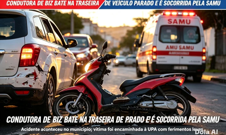  Vídeo! Condutora fique ferida após colisão 